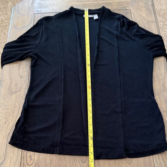 Chico's Elegant Black Open-Front Cardigan - Picture 5 of 8